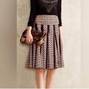 Ranna Gill Black and White A-Line Skirt